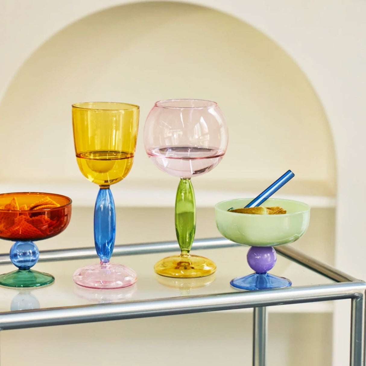 Hjemix | Borosilicate 3-Farge Glass - Vin Glass