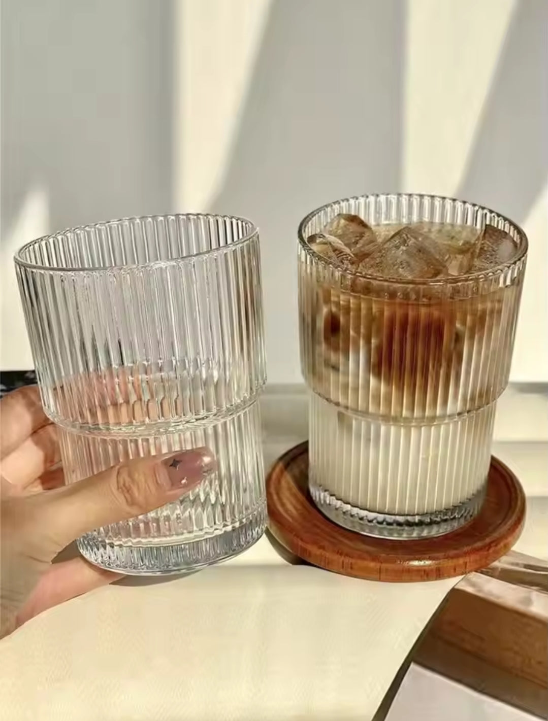 Hjemix | 6Pc ribbet glass