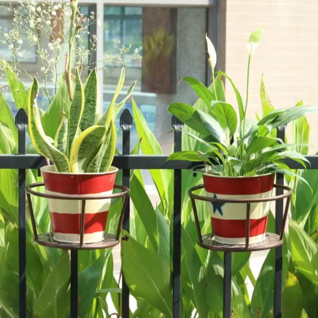 Hjemix | 3Pc Over the Balcony Blomsterpotteholder Svart Nov