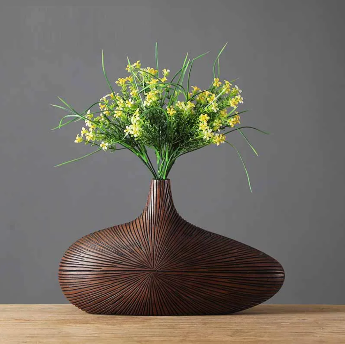Hjemix | ClayAura Sahara Skulpturert Vase | Håndlaget | Moderne Dekor for Hjem | Elegant Design