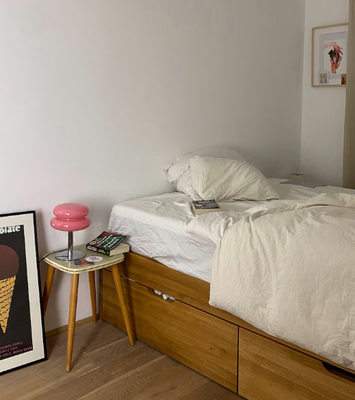 Hjemix | LueurRose – Retro Bordlampe med Dimbar LED og USB