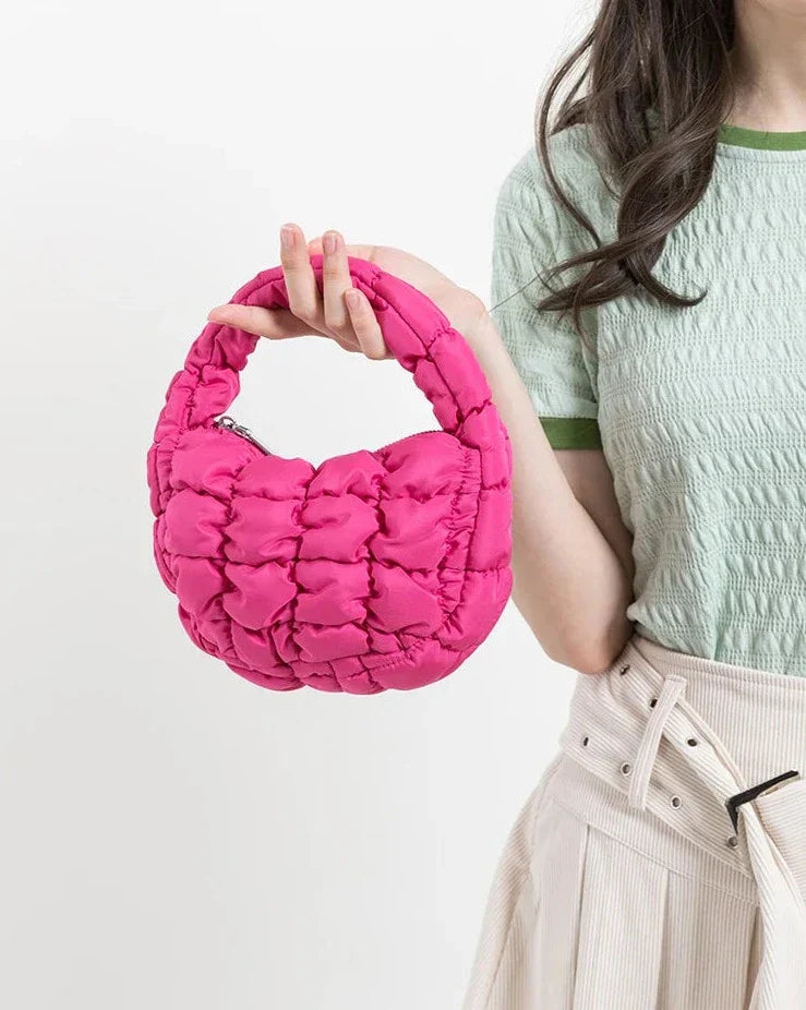 Hjemix | Livlig quiltet rund mini bag