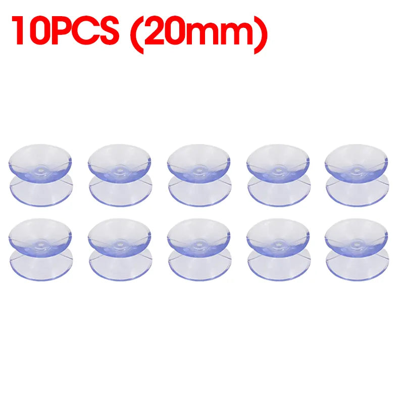 Hjemix | 5/20PCS Dobbelt-sidede plast sugekopper - Rutsjesikre klare vakuumsugere for glass, bilvinduer, bordplater, DIY såpeholder