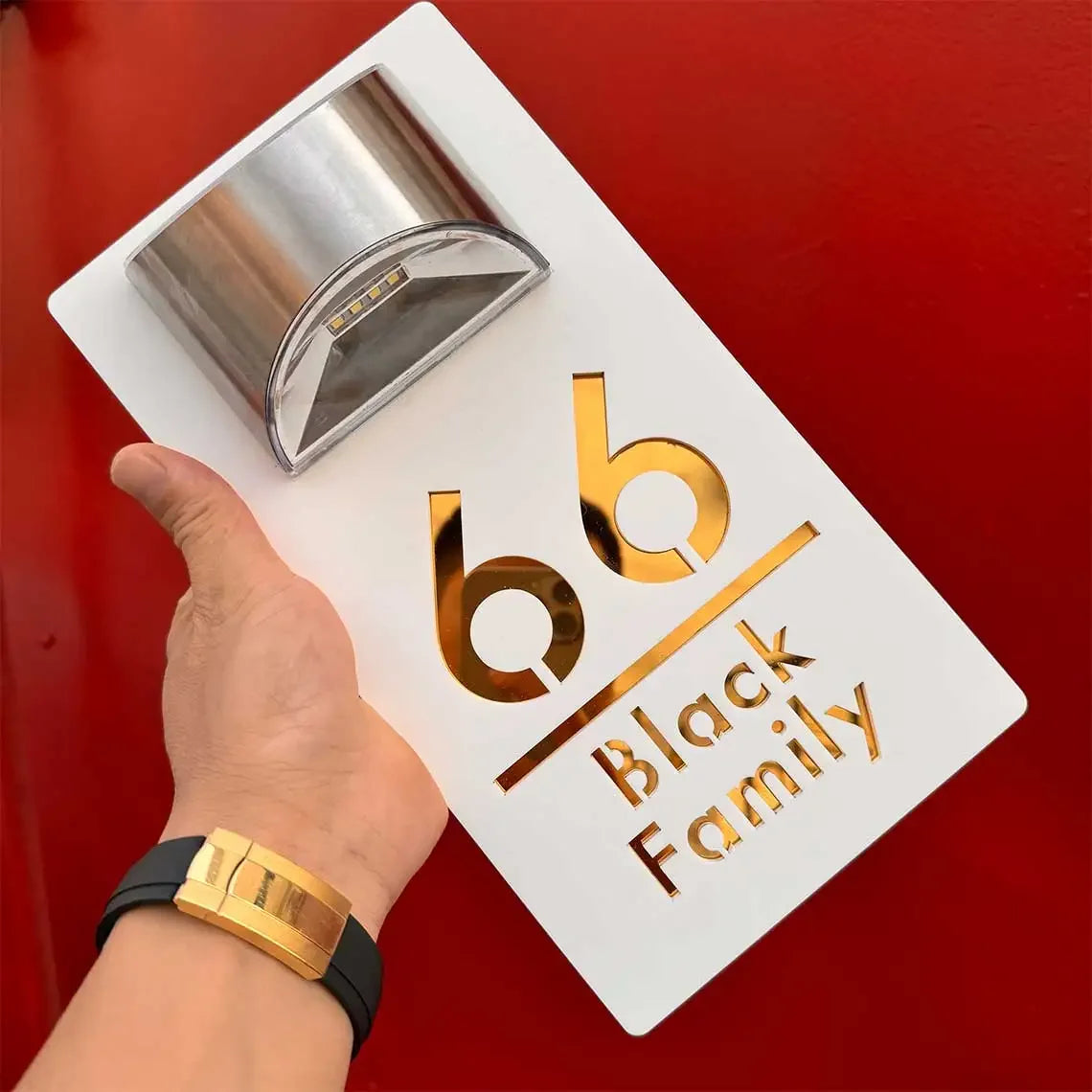 Hjemix | Tall - Tilpasset Husnummer Utendørs LED Solenergi