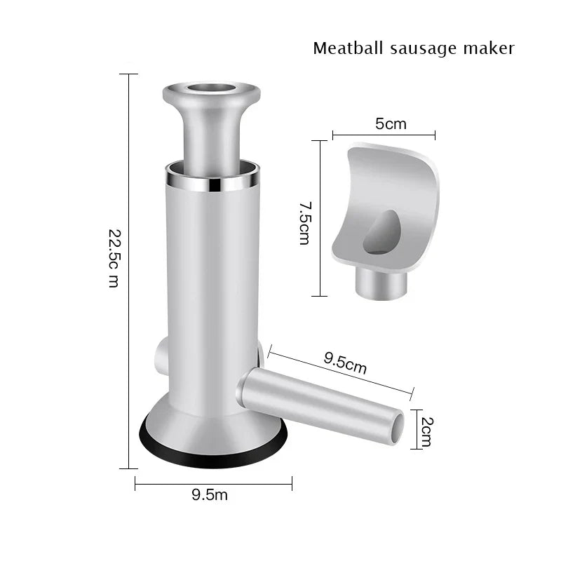 Hjemix | Rustfritt Stål Horisontal Pølsemaskin - Hjemmelaget Kjøkkenpølsefyller og Fyllverktøy