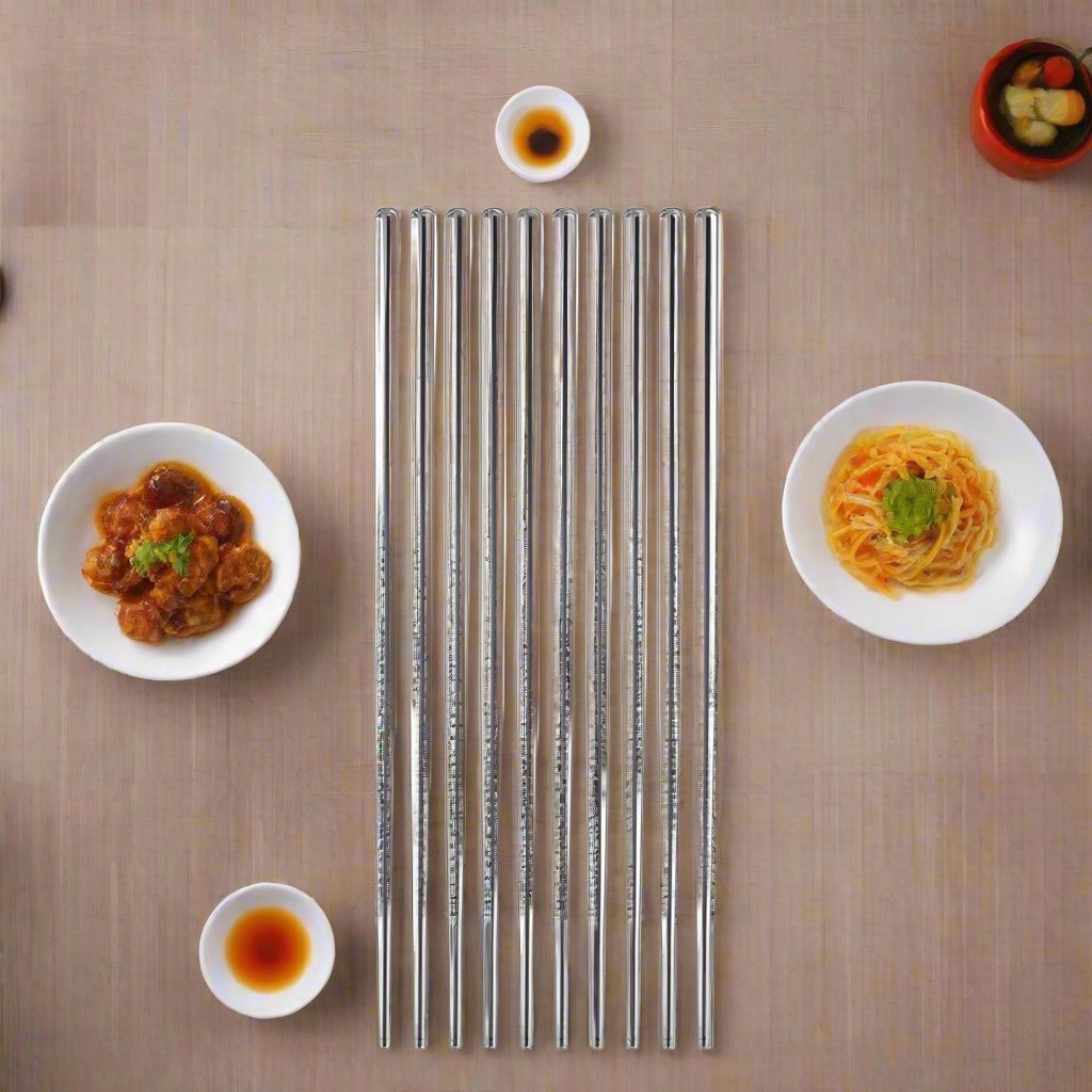 Hjemix | Rustfritt stål spisepinner 5 par sett