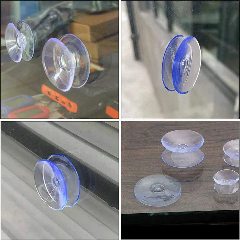 Hjemix | 5/20PCS Dobbelt-sidede plast sugekopper - Rutsjesikre klare vakuumsugere for glass, bilvinduer, bordplater, DIY såpeholder