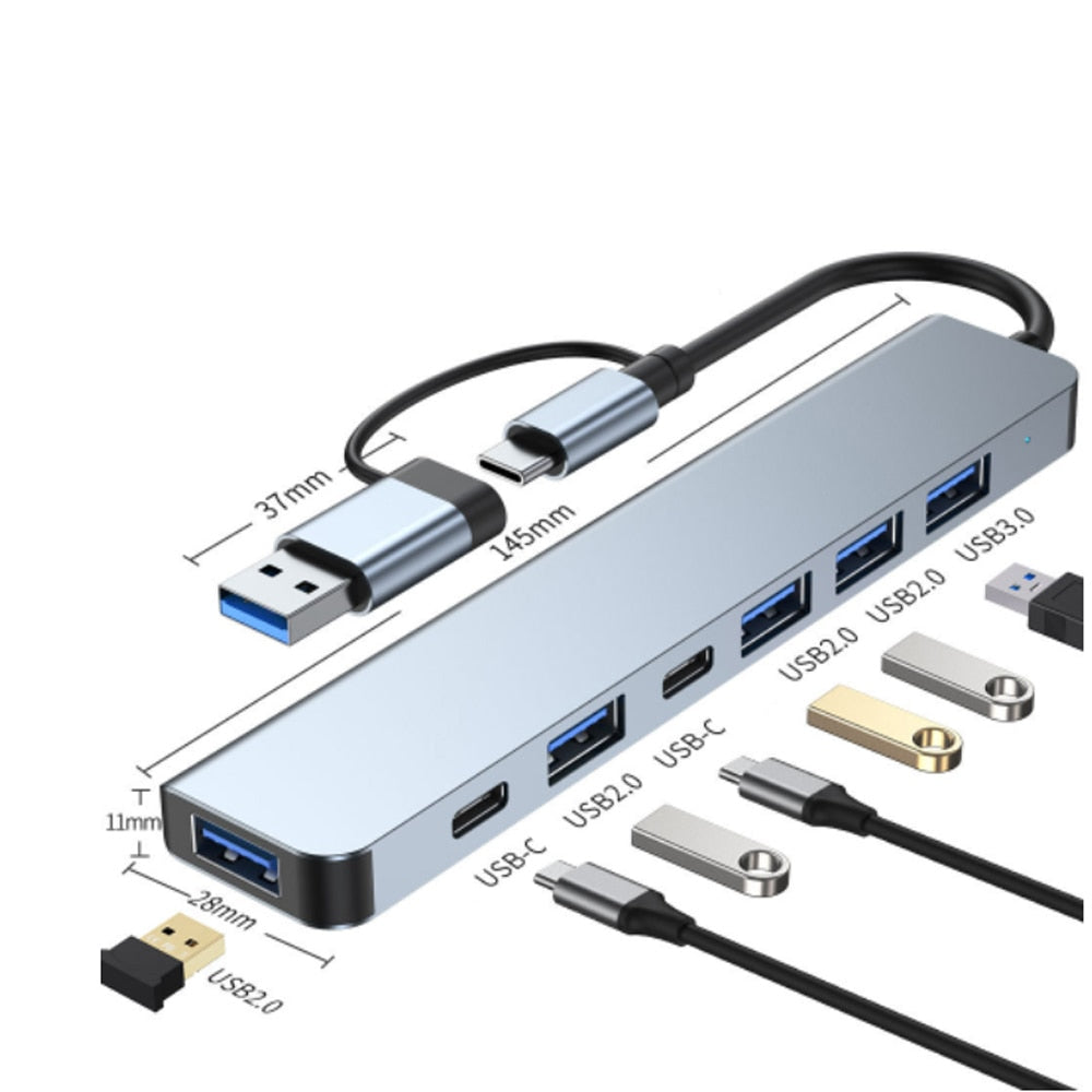 Hjemix | Thunderbolt 3 USB-C Hub med HDMI, PD, SD/TF for MacBook Air M1 og iPad Pro