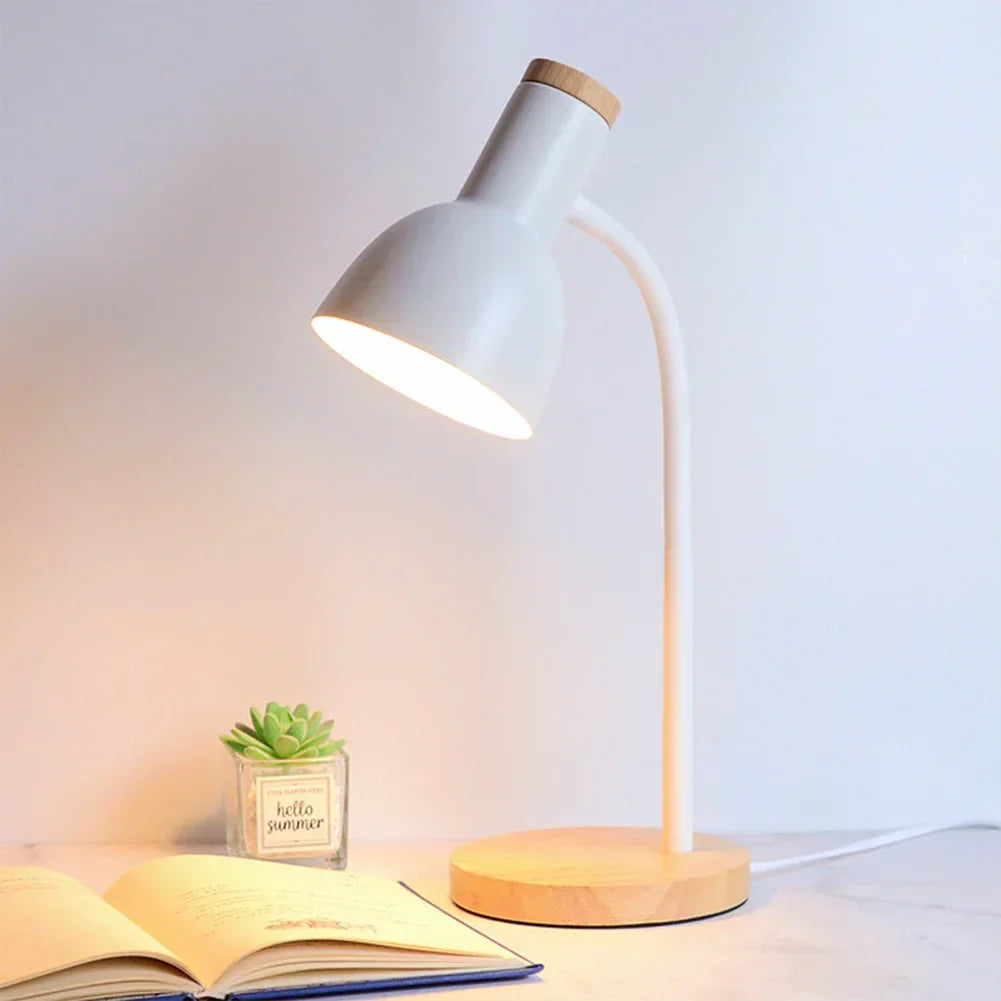 Hjemix | Høst og vinter belysning | Nordisk kreativt trekunst jern LED skrivebordslampe - Moxie