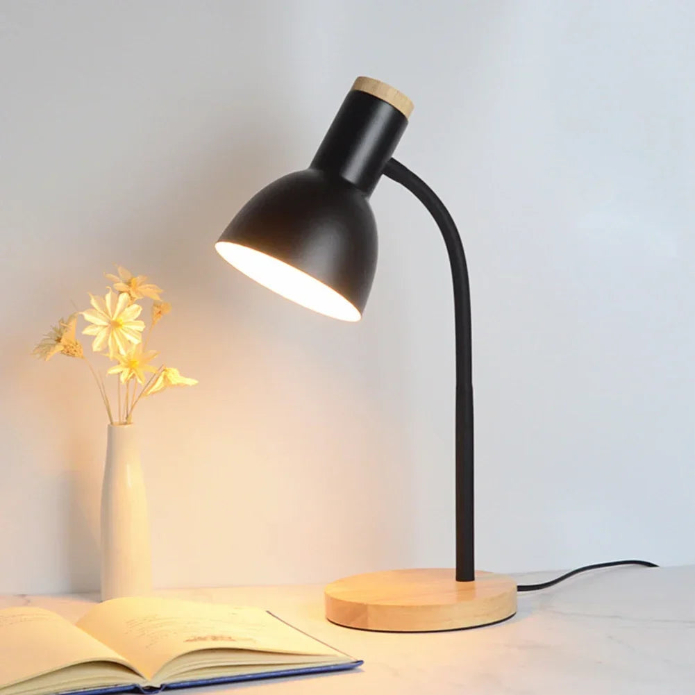 Hjemix | Høst og vinter belysning | Nordisk kreativt trekunst jern LED skrivebordslampe - Moxie