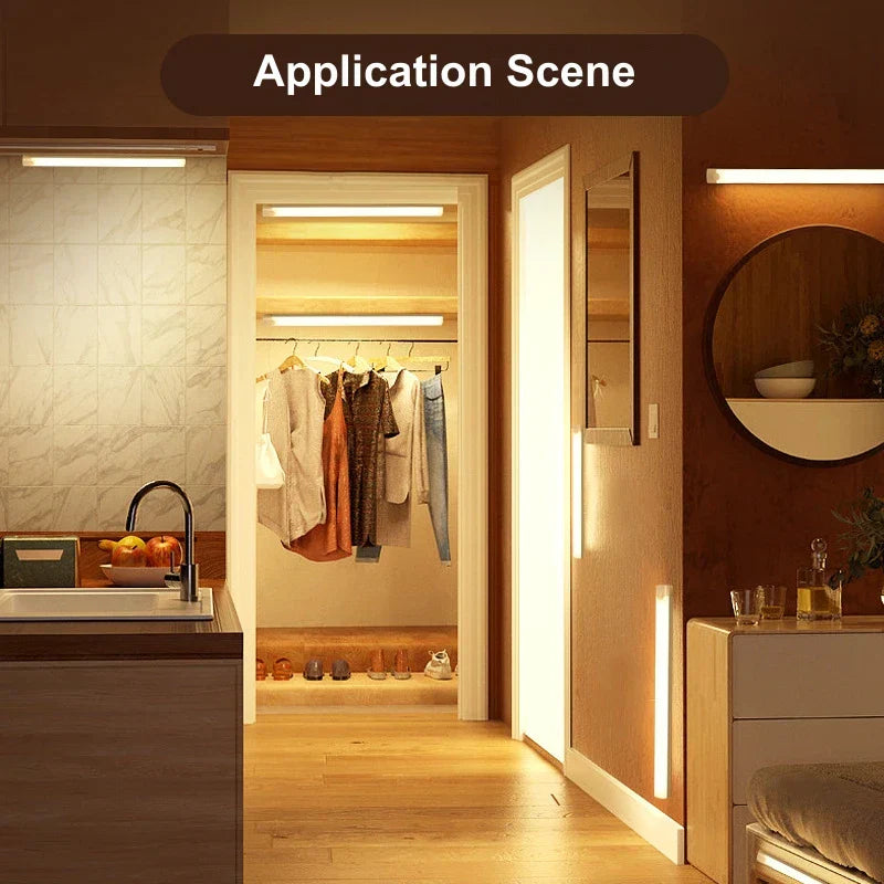 Hjemix | Bevegelsessensor LED nattlys USB-oppladbar trådløs lampe