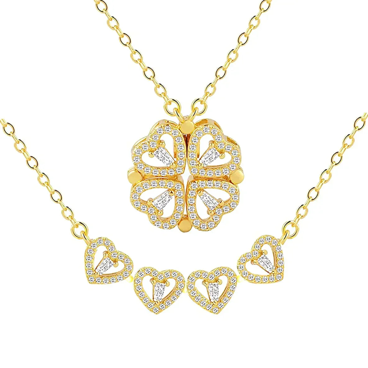 Hjemix | Magnetiske klebende plater og hjerter halskjede