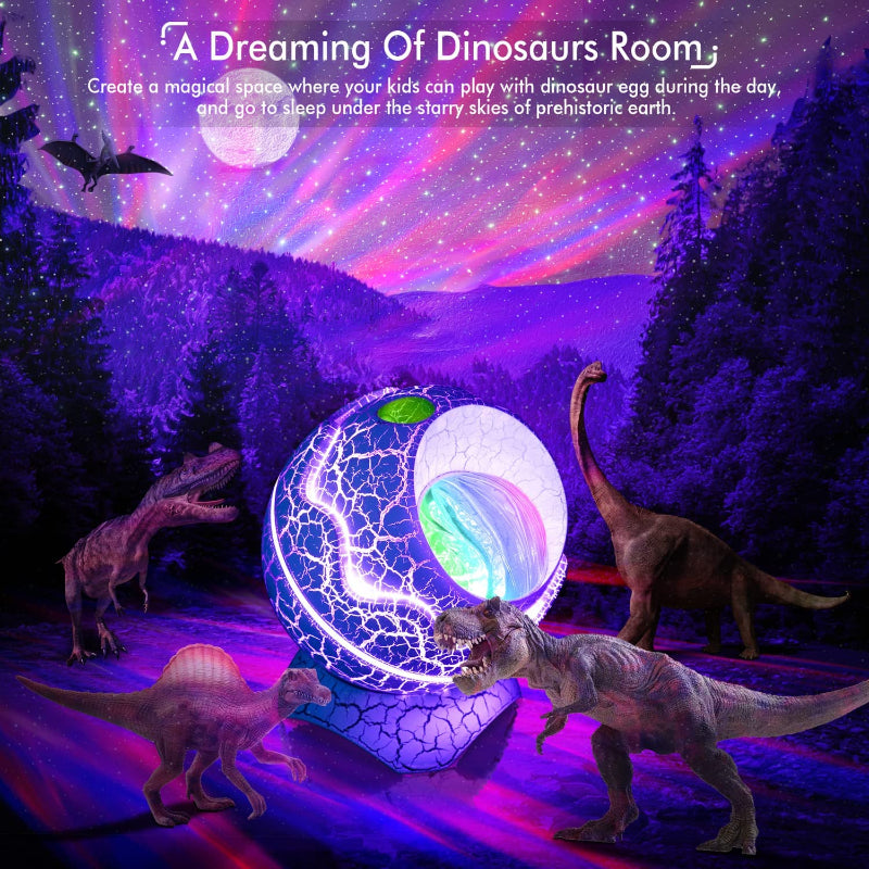 Hjemix | Stjerneprosjektor, Galakseprosjektor for Soverom, Fjernkontroll & Hvitt Støy Bluetooth Høyttaler