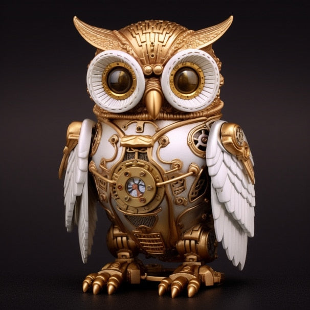 Hjemix | Steampunk Ugle Harpiks Kunstverk Dekorasjon Hjem Innendørs og Utendørs Hage Dør Dekorasjon Halloween Dekorasjon Tilbehør