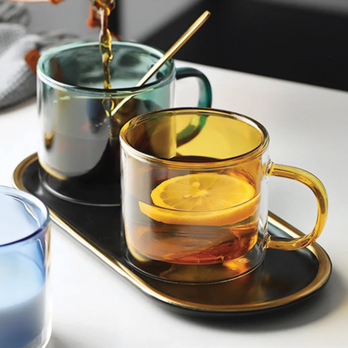 Hjemix | DoublyMug | Farget glasskrus for varme drikker