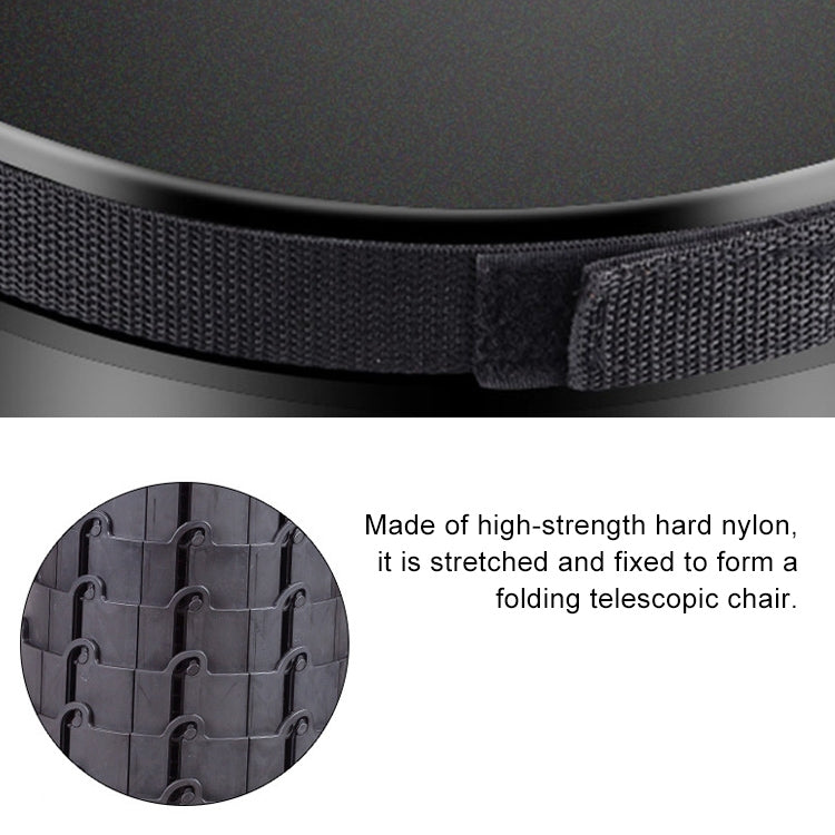 Hjemix | Utendørs Bærbar Sammenleggbar Teleskopisk Plastkrakk Camping Fisking Hagekrakk (Svart)