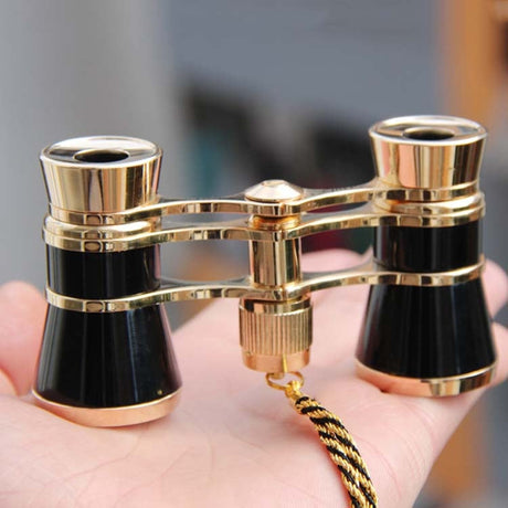 Hjemix | 3x25mm Klassisk Kvinne Drama Observasjon Teleskop Bærbare Kikkert Med Kjede (Svart)