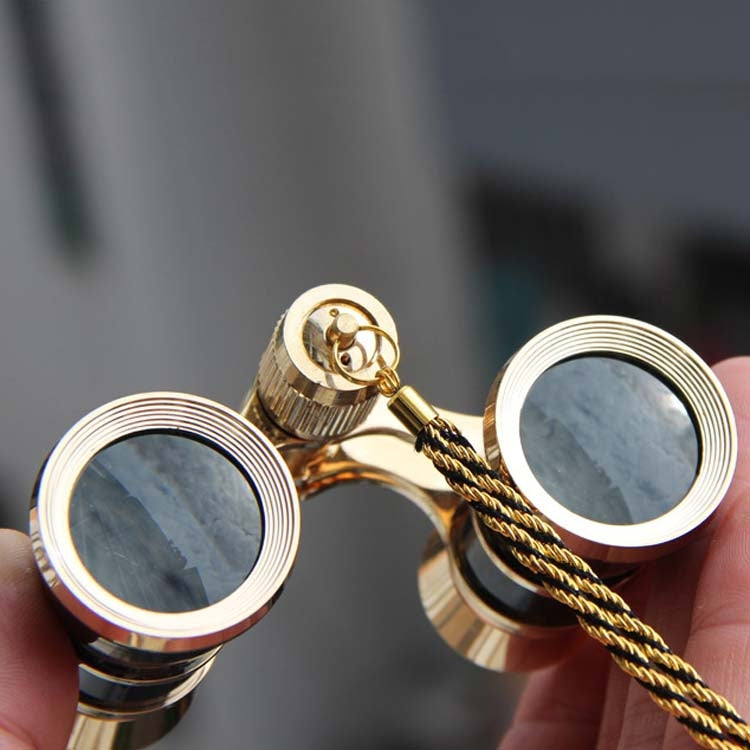 Hjemix | 3x25mm Klassisk Kvinne Drama Observasjon Teleskop Bærbare Kikkert Med Kjede (Svart)