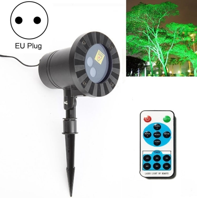 Hjemix | 30W Fjernkontroll Utendørs Vanntett Laser Lys Hagedekorasjon Plenlampe, grønt lys + rødt lys (UK plugg)
