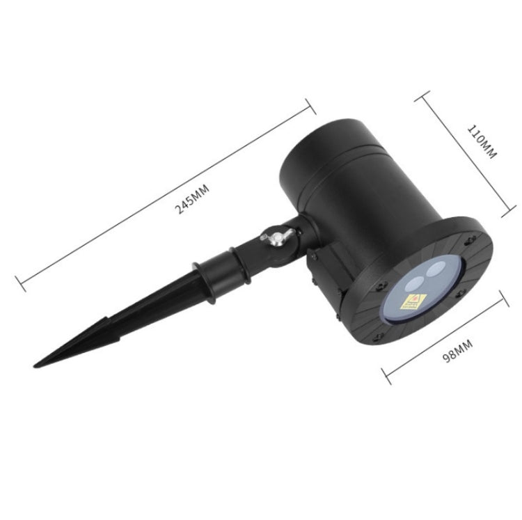 Hjemix | 30W Fjernkontroll Utendørs Vanntett Laser Lys Hagedekorasjon Plenlampe, grønt lys + rødt lys (UK plugg)