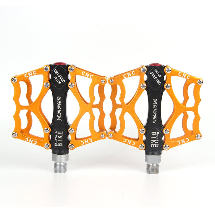 Hjemix | Sykkelpedal Terrengsykkel Aluminiumlegering Palin Pedal Rutsjebane Lager Pedal (901 Gul)