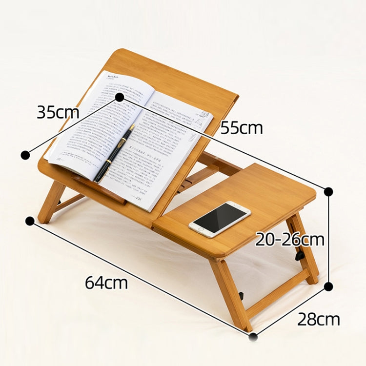 Hjemix | 741ZDDNZ Seng Bruk Fldbar Høydejusterbart Laptop Bord Dorm Skrivebord, Spesifikasjon: Medium 64cm