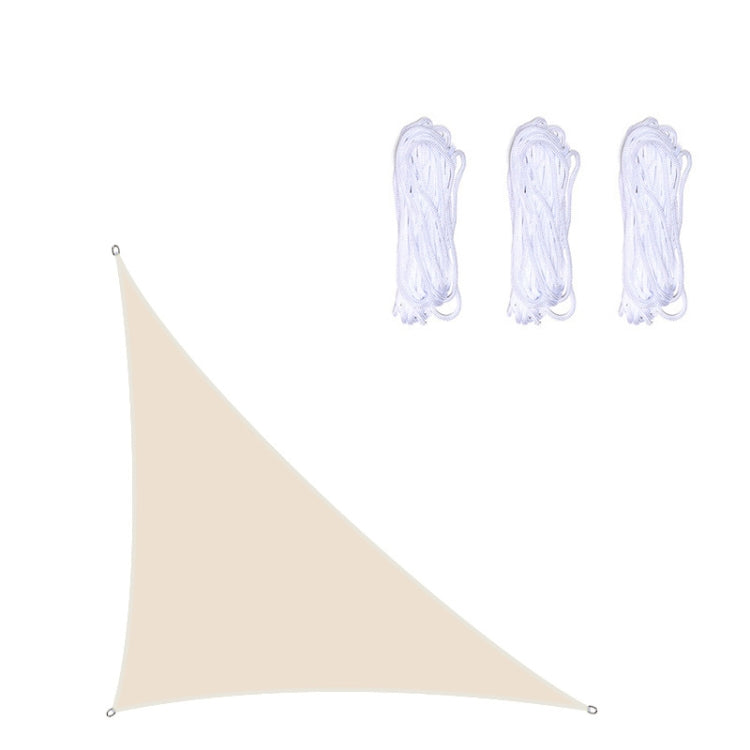 Hjemix | Trekantet Utendørs Hage Solseil vanntett UV-bestandig, størrelse: 3m x 4m x 5m (Beige)