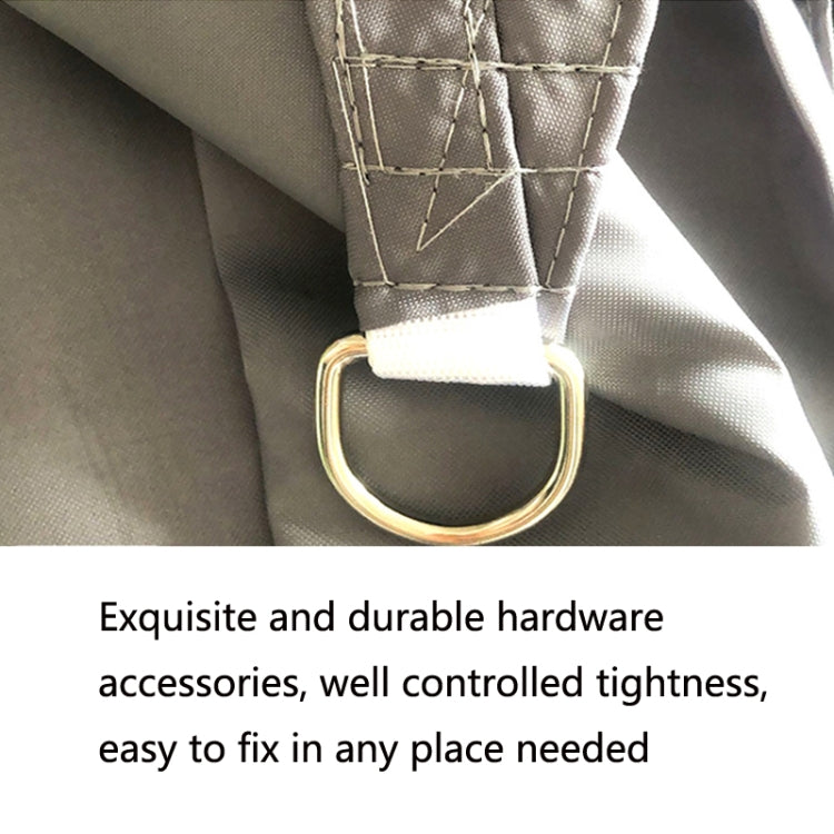 Hjemix | Trekantet Utendørs Hage Solseil vanntett UV-bestandig, størrelse: 3m x 4m x 5m (Beige)