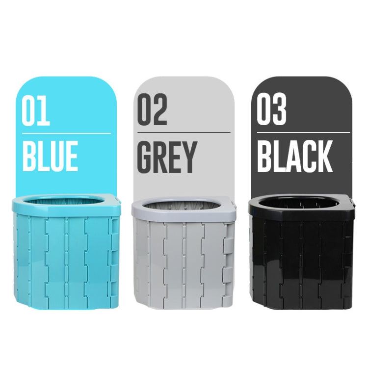 Hjemix | Auto-Toalett Integrert Bærbar Sammenleggbar Toalett Selvkjørende Tur Utendørs Camping Toalett (Lys Grå)