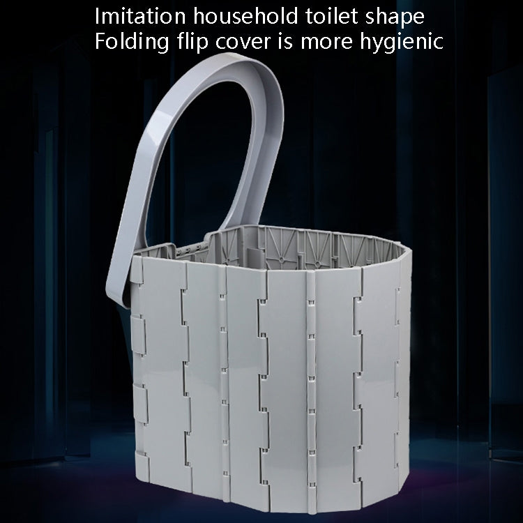 Hjemix | Auto-Toalett Integrert Bærbar Sammenleggbar Toalett Selvkjørende Tur Utendørs Camping Toalett (Lys Grå)