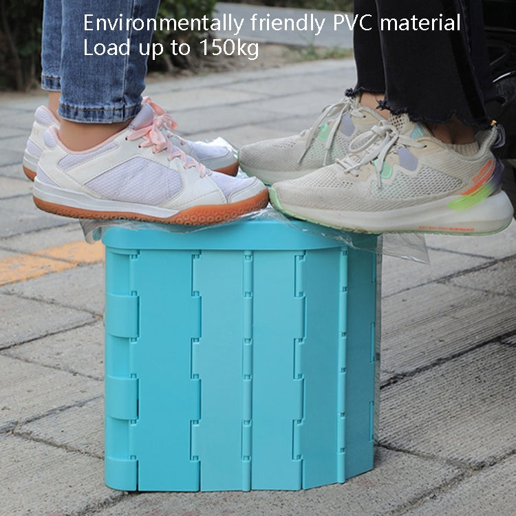 Hjemix | Auto-Toalett Integrert Bærbar Sammenleggbar Toalett Selvkjørende Tur Utendørs Camping Toalett (Lys Grå)