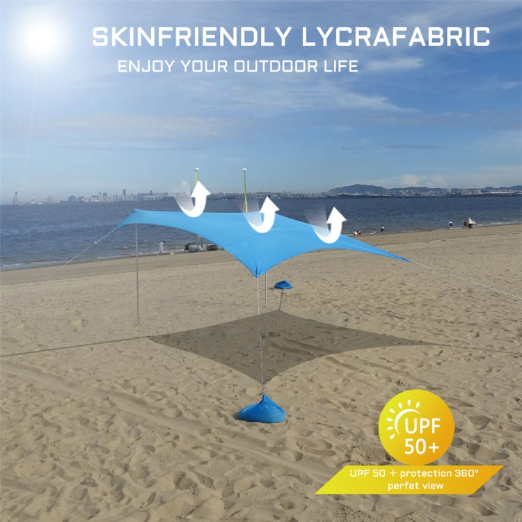 Hjemix | Utendørs Strand Lycra Telt Solseil Camping Telt, Størrelse: 210x160x150cm(Blå)