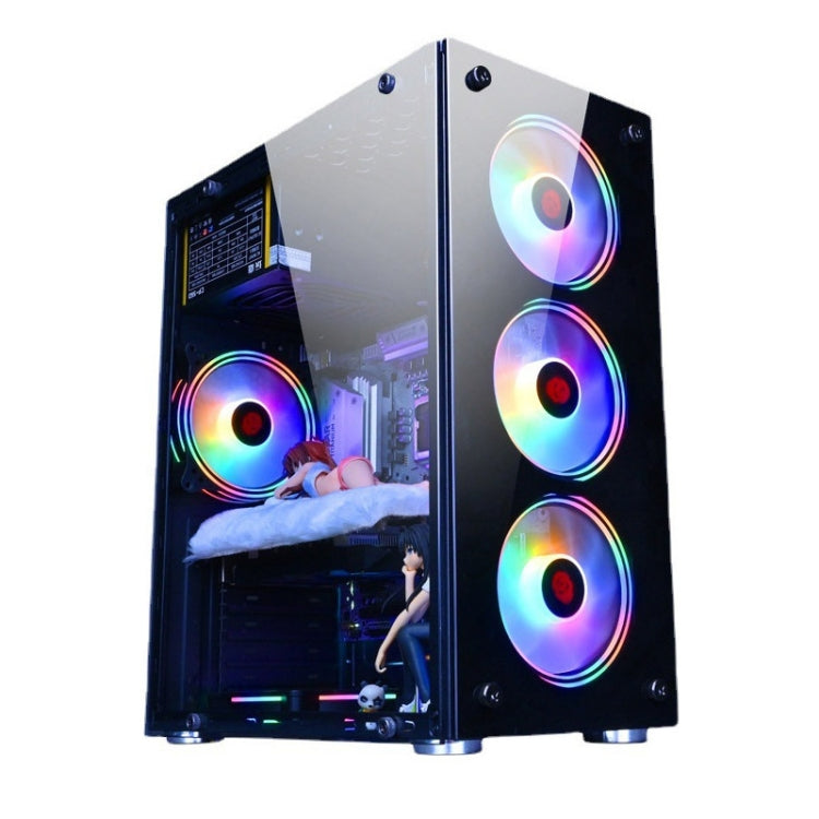 Hjemix | Datamaskin CPU RGB glødende radiator 8 vifter + fjernkontroll