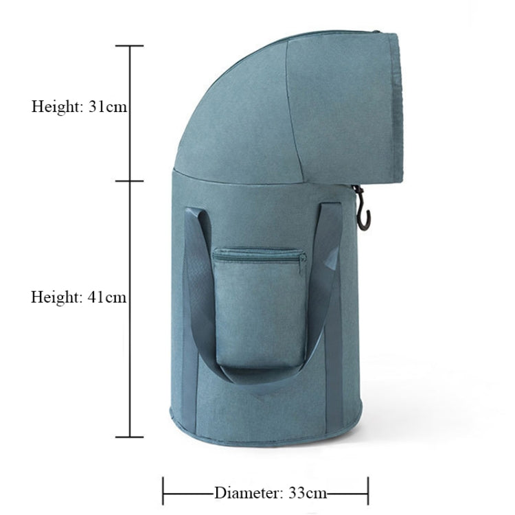 Hjemix | Sammenleggbar Fotbadbøtte Kne Fotbad Bærbar Badsekk for Reise Camping (Grå Rosa)