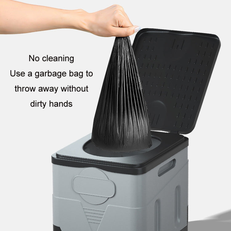 Hjemix | Auto Folding Portable Toilet Outdoor Emergency Mobile Toilet (Mørk Grå)