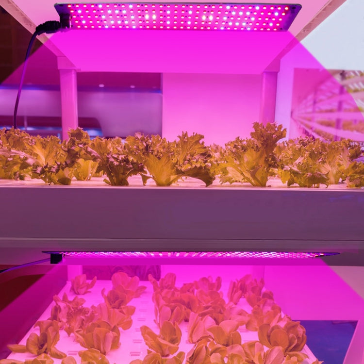 Hjemix | 4 hoder 12V Full Spectrum Rød og Blå Lys Panel Plantevekstlampe Frøplante Fylllys (EU-plugg)