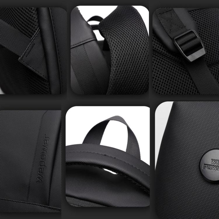 Hjemix | WEPOEWR Herre 14-tommers laptopryggsekk Vanntett stor kapasitet forretningspendler ryggsekk (Svart)