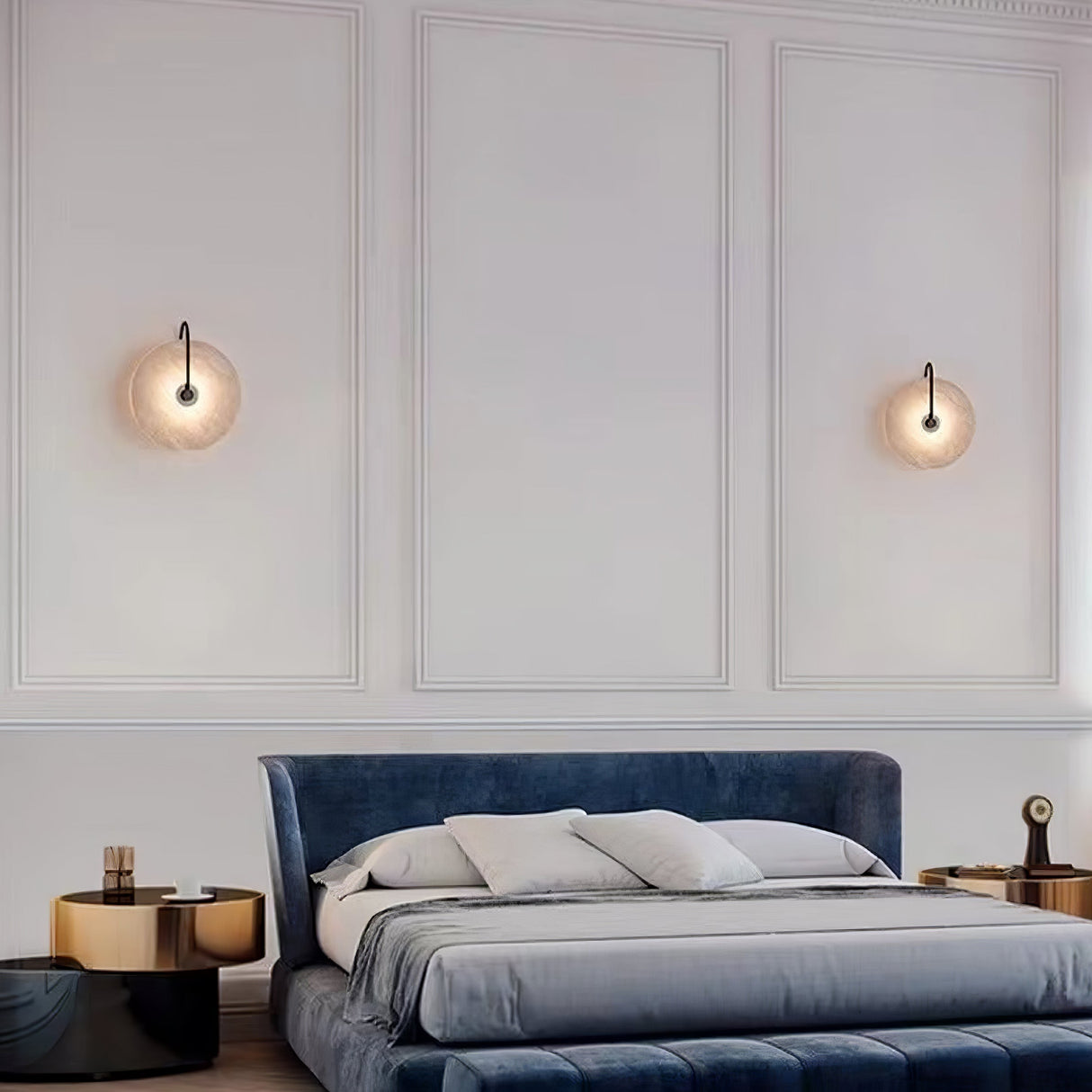 Hjemix | Hvit Alabaster Vegglampe