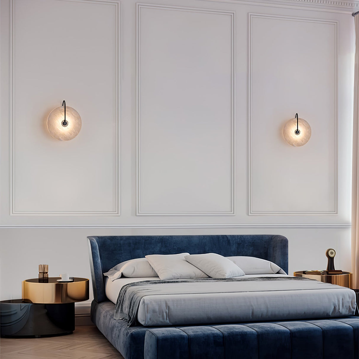 Hjemix | Hvit Alabaster Vegglampe