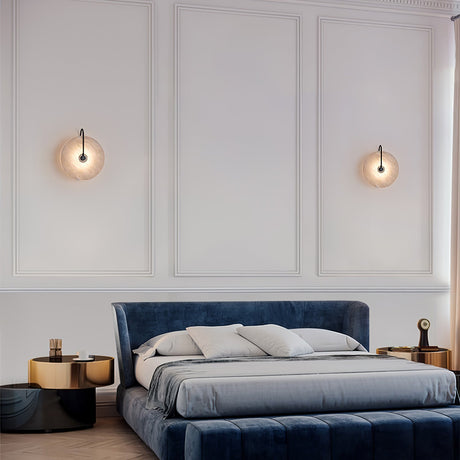Hjemix | Hvit Alabaster Vegglampe