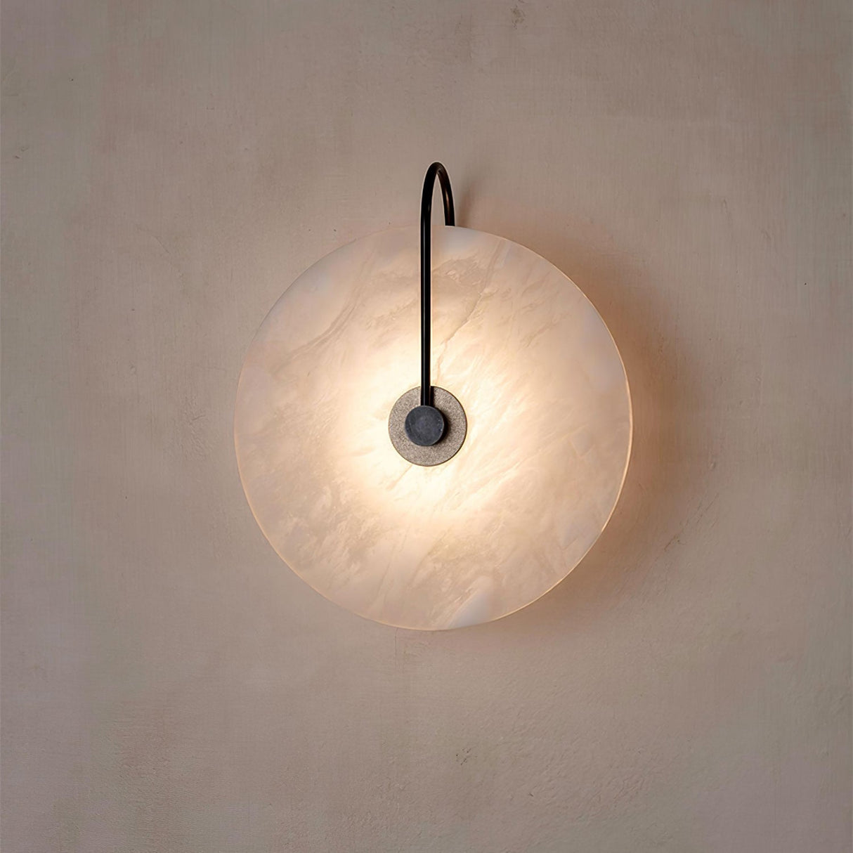 Hjemix | Hvit Alabaster Vegglampe