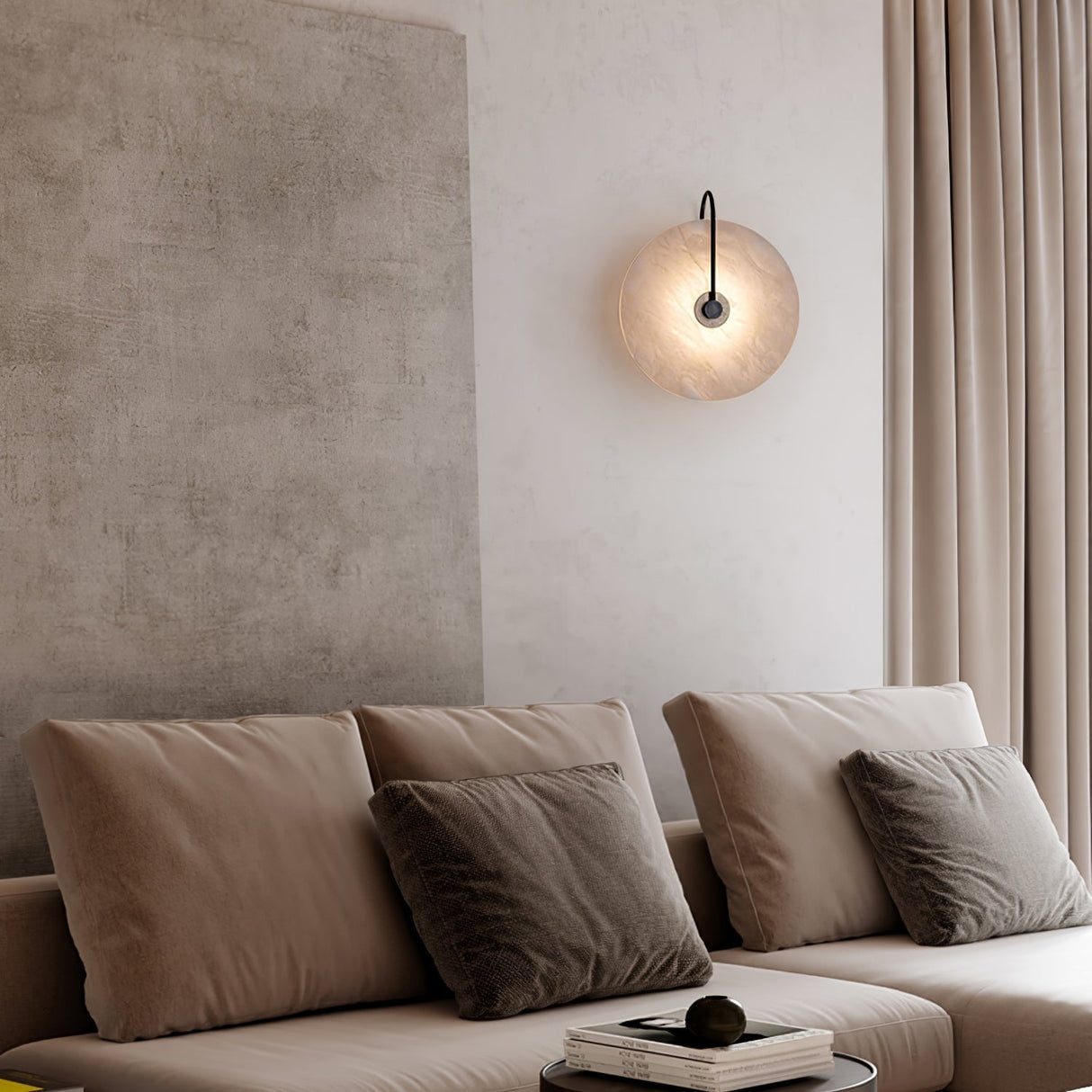 Hjemix | Hvit Alabaster Vegglampe