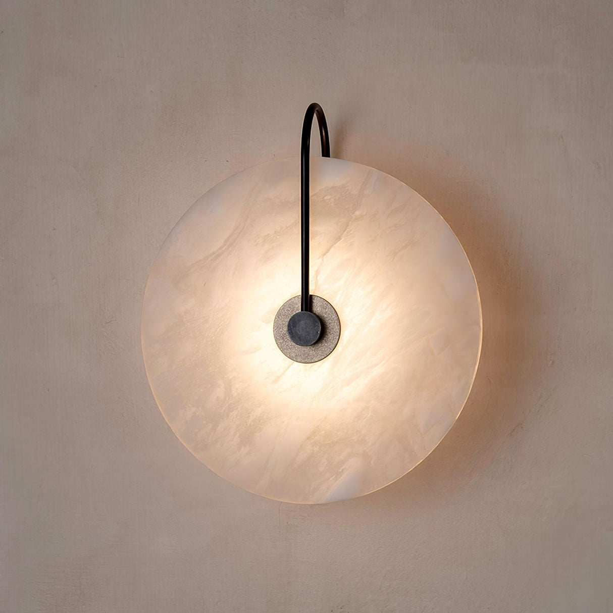 Hjemix | Hvit Alabaster Vegglampe