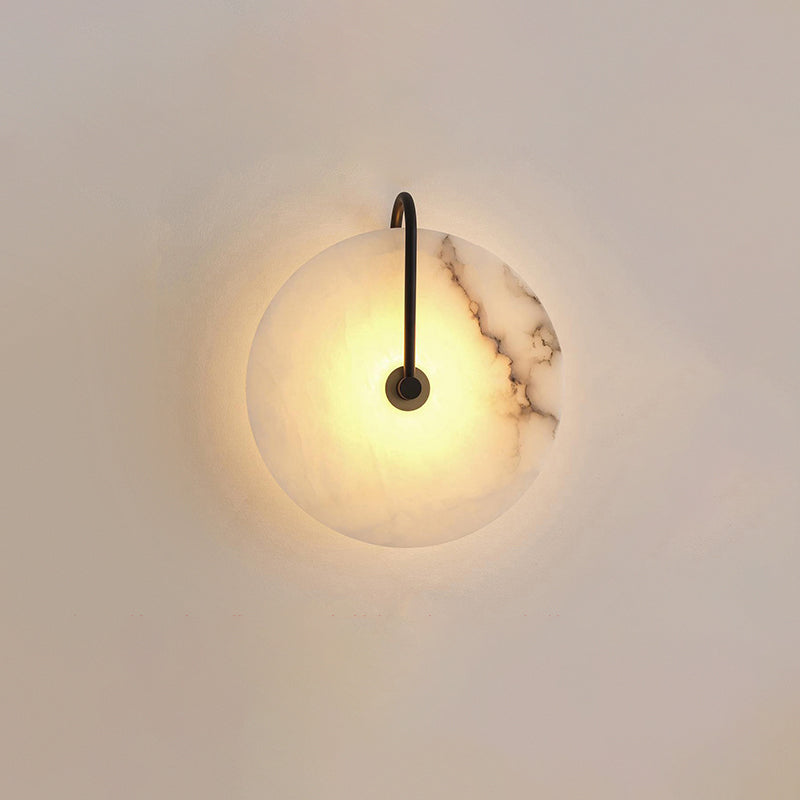 Hjemix | Hvit Alabaster Vegglampe