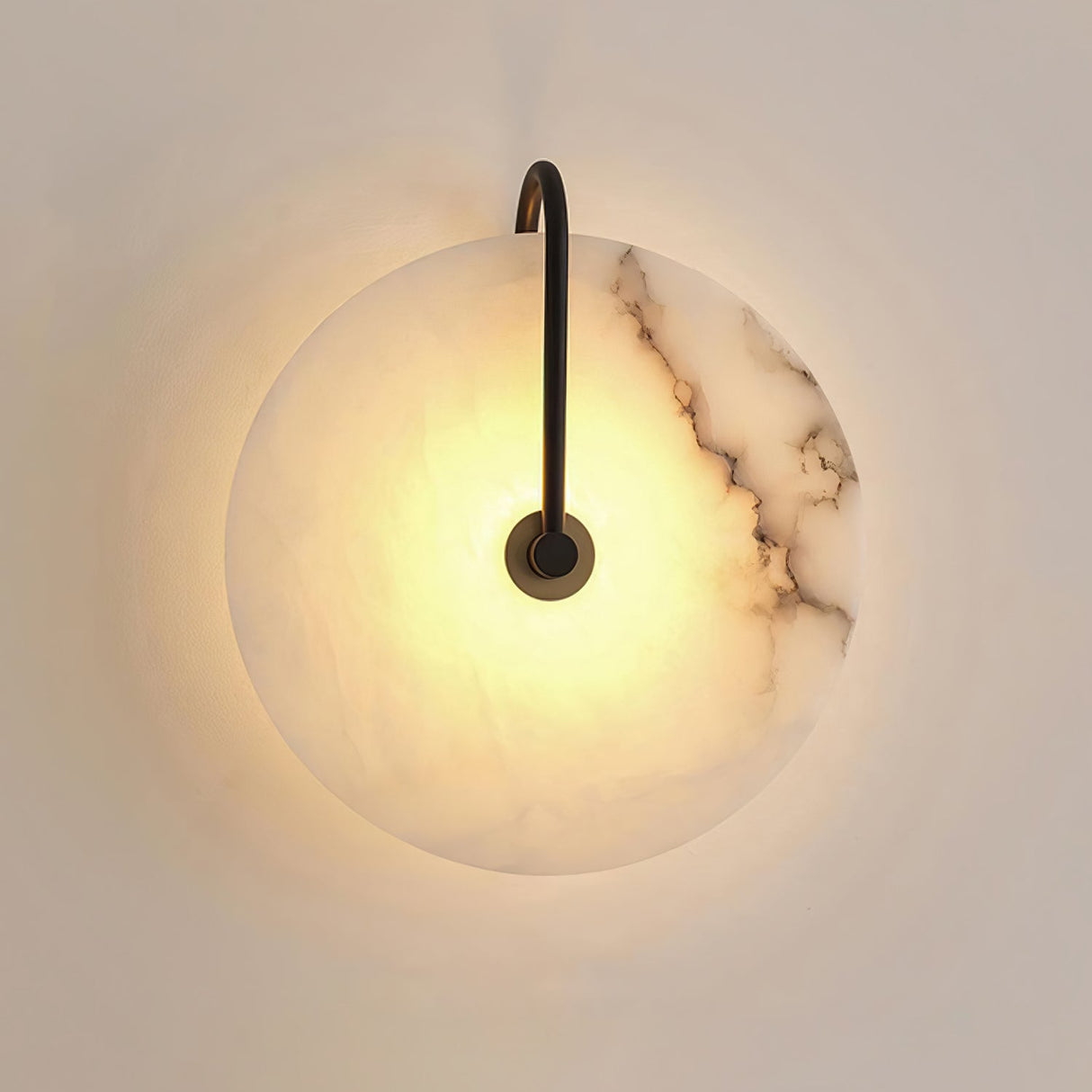 Hjemix | Hvit Alabaster Vegglampe