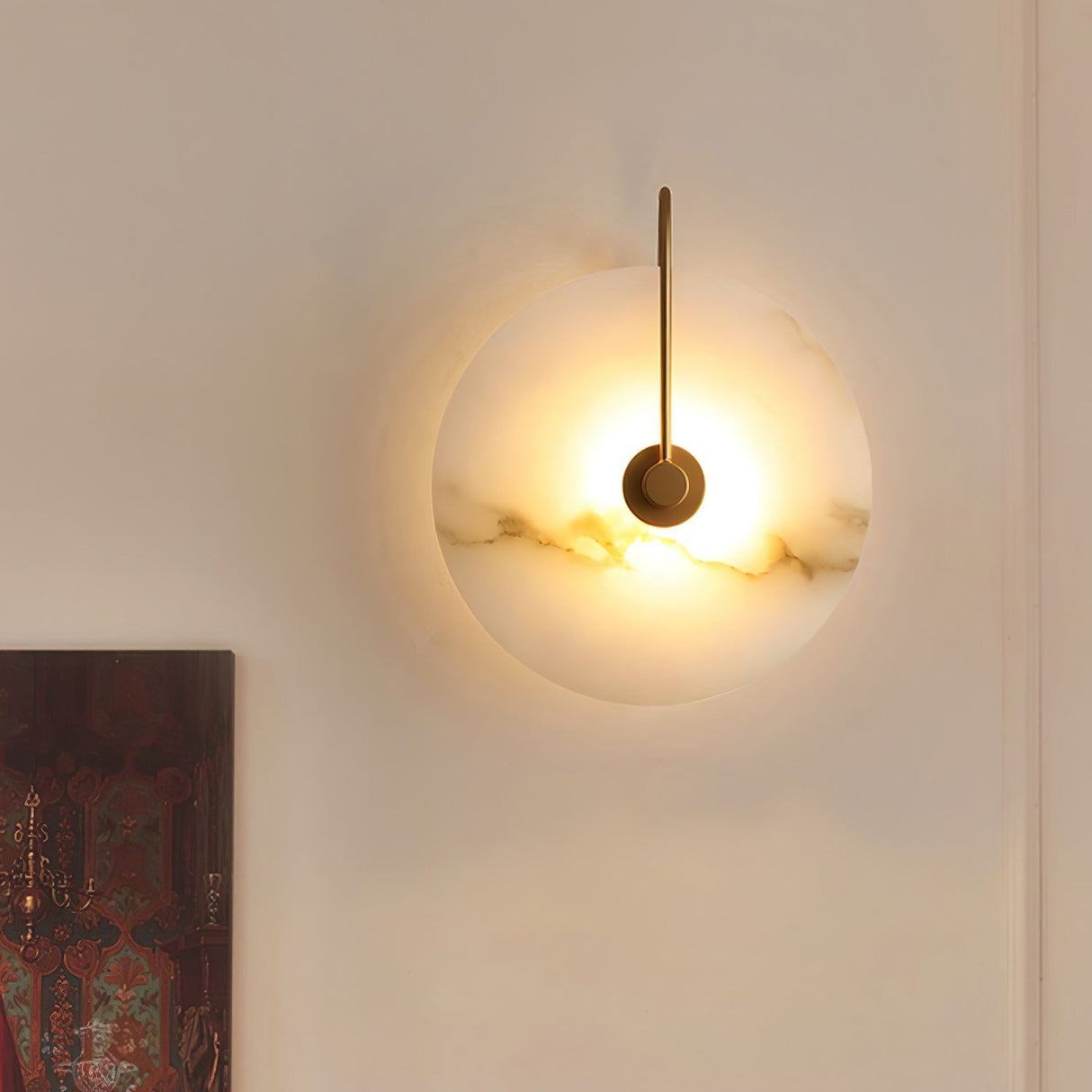 Hjemix | Hvit Alabaster Vegglampe