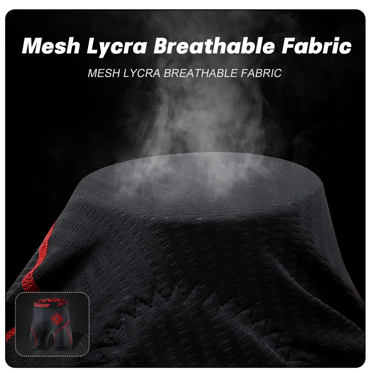 Hjemix | Pustende Mesh Sykling Shorts med Gel Polstring | Støtsikre Sykling Shorts for Menn