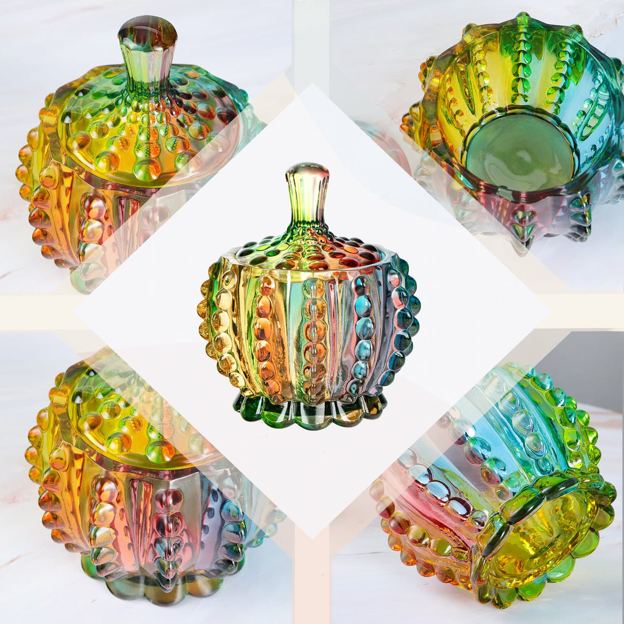 Hjemix | Iridescent Sukkerbolle med Lokk