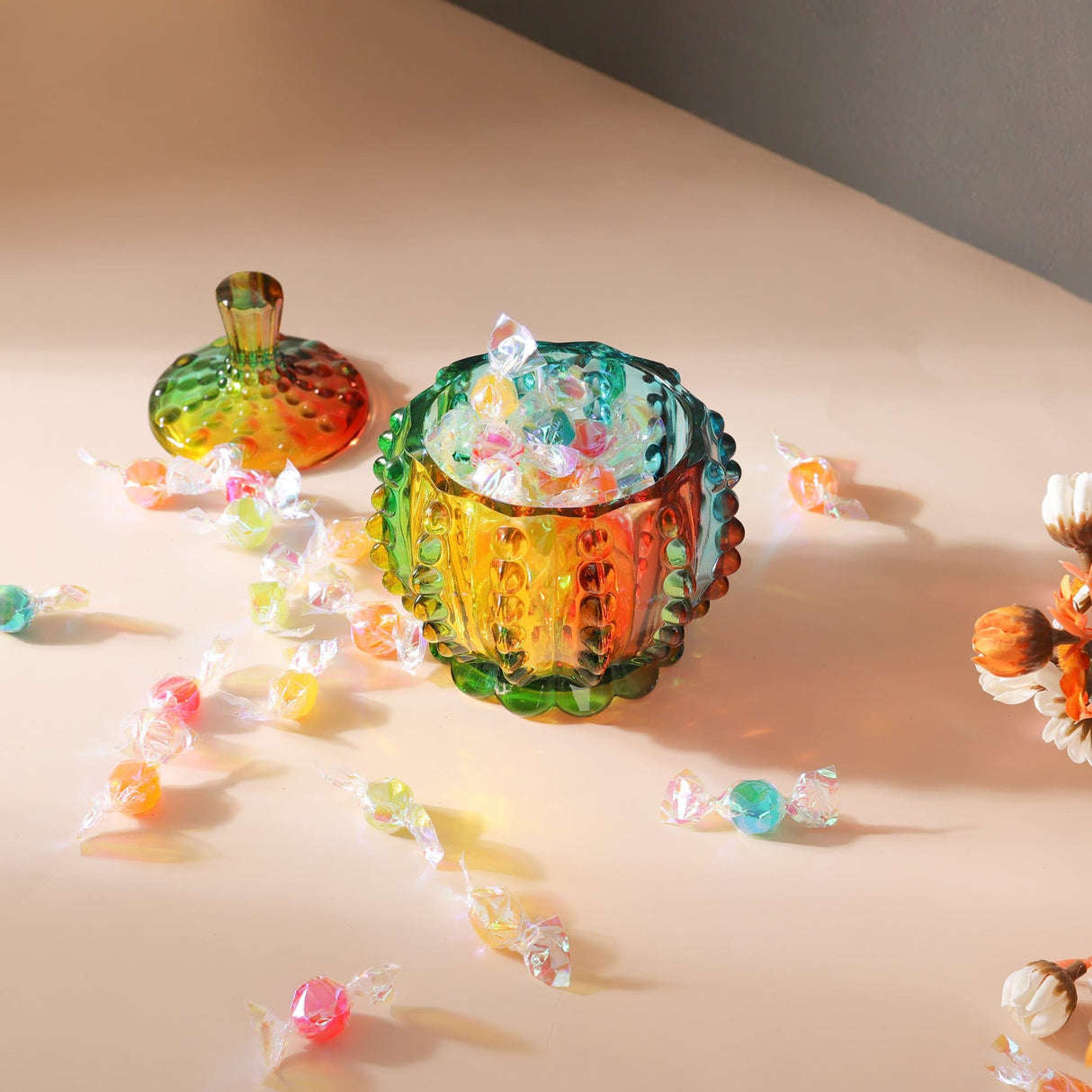Hjemix | Iridescent Sukkerbolle med Lokk