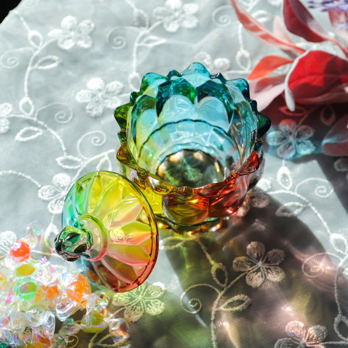 Hjemix | Iridescent Sukkerbolle med Lokk